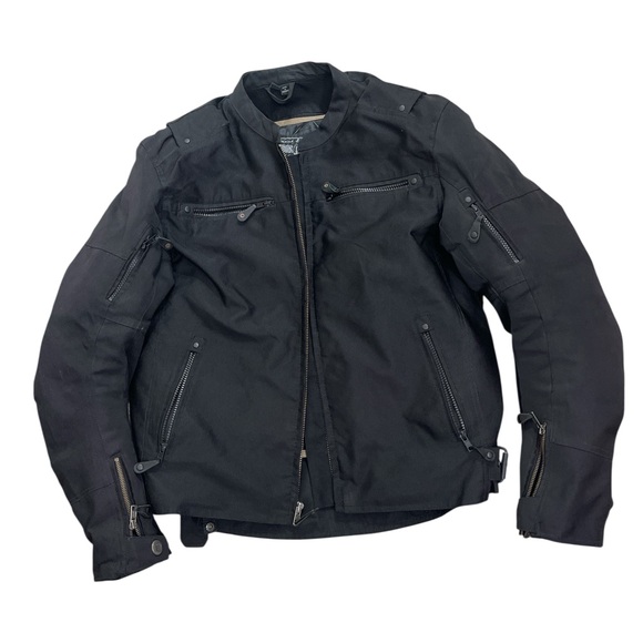 Men's Classic Black Motorcycle Jacket - Picture 2 of 5